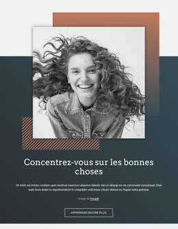 Concentrez-Vous Sur Les Bonnes Choses Modèle De Page De Destination