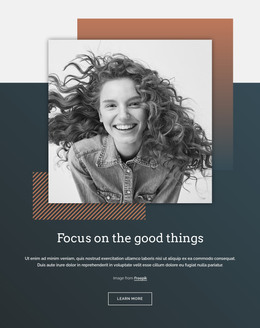 Focus On The Good Things - Responsive HTML5 Template