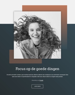 Exclusieve HTML5-Sjabloon Voor Focus Op De Goede Dingen