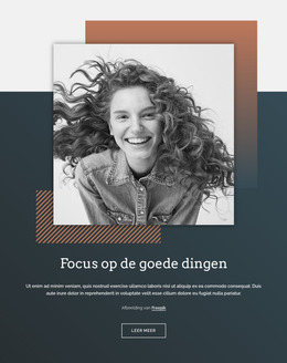 Focus Op De Goede Dingen - Beste Gratis Joomla-Sjabloon