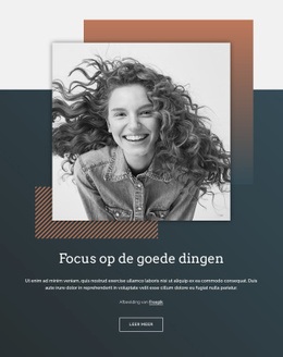 Focus Op De Goede Dingen - Websitesjabloon Voor Één Pagina