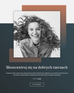 Szablon Strony Docelowej Skoncentruj Się Na Dobrych Rzeczach