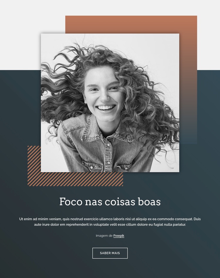 Foco nas coisas boas Design do site