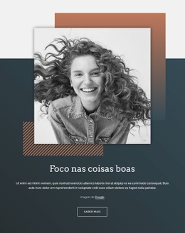 Foco Nas Coisas Boas - Modelo De Site De Página Única