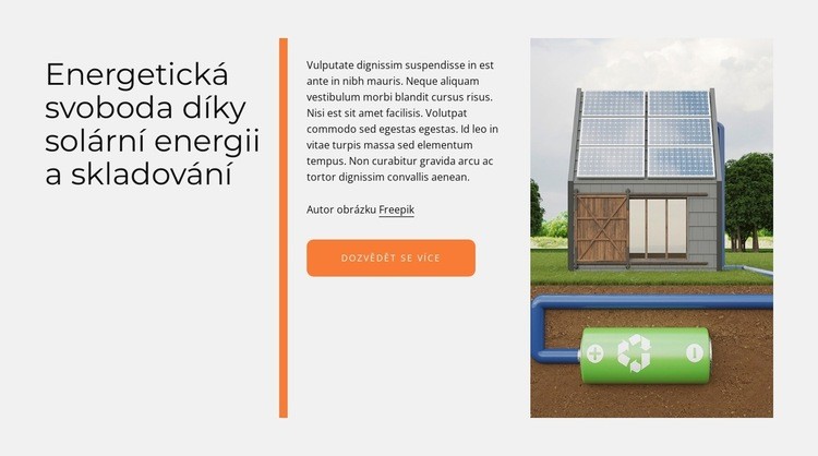 O solární energii Šablona CSS