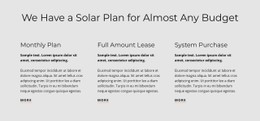 Solar Plan CSS Layout Template
