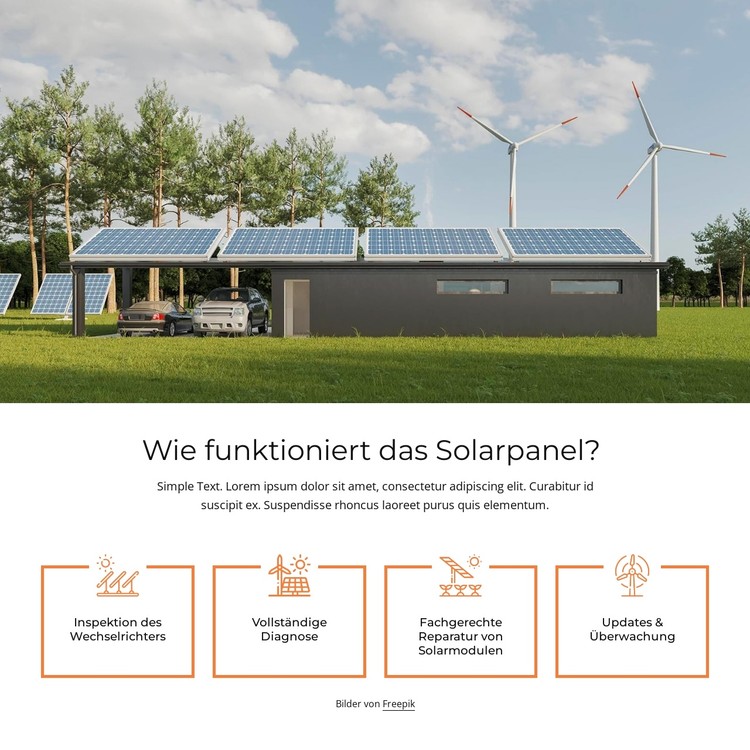 Fabrik für Solarmodule CSS-Vorlage