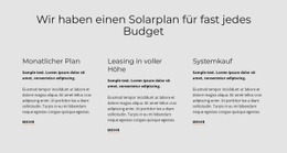 Solarplan – Einseitenvorlage Für Jedes Gerät