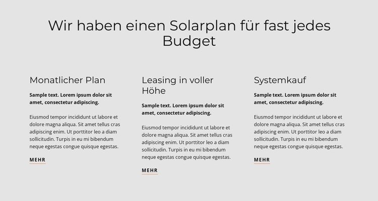 Solarplan Website-Vorlage