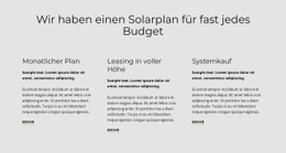 Solarplan - E-Commerce-Zielseite