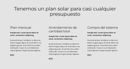 Planta Solar - Maqueta De Sitio Web Gratuita