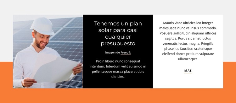 Sistemas de energía solar Plantilla HTML