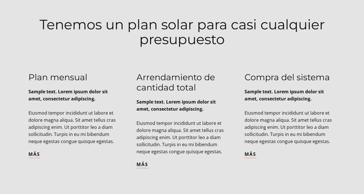 planta solar Plantilla HTML5