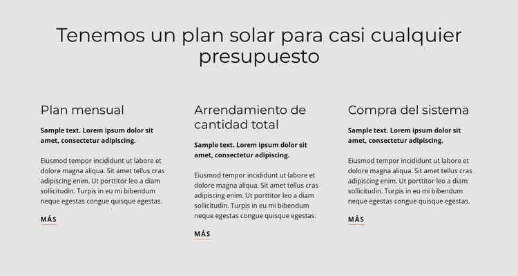 planta solar Plantilla de una página