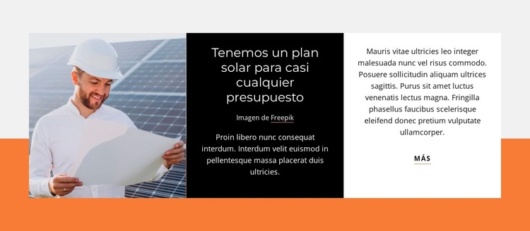 Sistemas de energía solar Plantilla de sitio web
