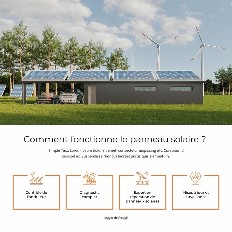 Usine de panneaux solaires Conception de site Web