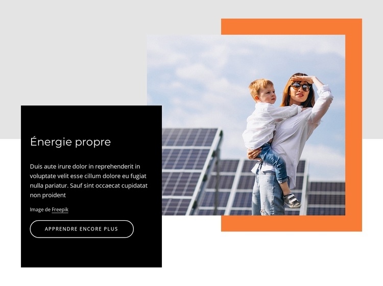 Énergie solaire Conception de site Web