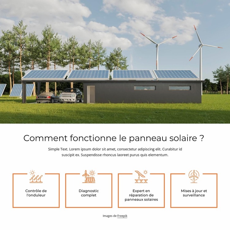 Usine de panneaux solaires Modèle Joomla