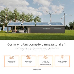 Usine De Panneaux Solaires - Modèle De Page De Destination