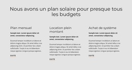 Plan Solaire - Modèle De Site Web Gratuit