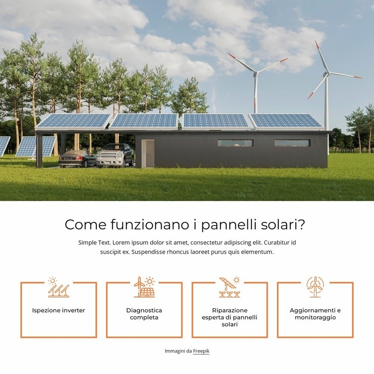 Fabbrica di pannelli solari Modelli di Website Builder
