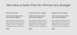 Solar Plan Education Template