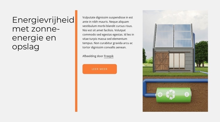 Over zonne-energie HTML5-sjabloon