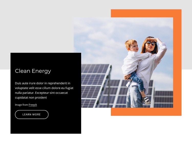 Solar energy One Page Template