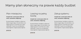 Projekt Strony Internetowej Plan Słoneczny Na Dowolne Urządzenie