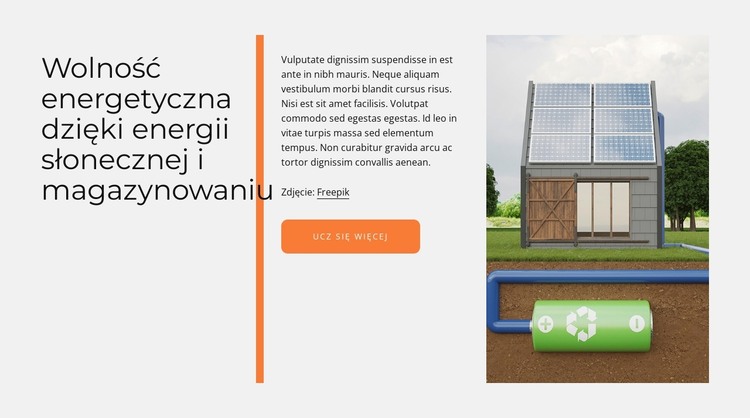 O energii słonecznej Szablon HTML