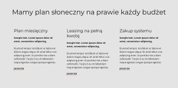 Plan Słoneczny - Szablon Jednej Strony Na Dowolne Urządzenie