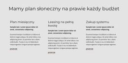 Plan Słoneczny - Niestandardowy Szablon Joomla