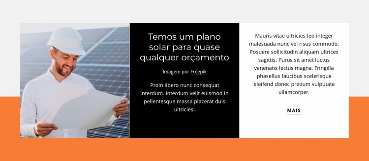 Sistemas de energia solar Construtor de sites HTML