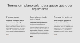 Plano Solar - Download De Modelo HTML