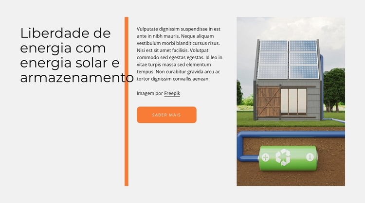 Sobre energia solar Modelo HTML