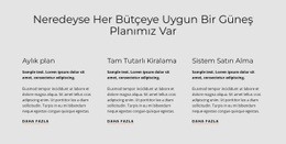 Güneş Planı - Güzel Şablonlar Oluşturun