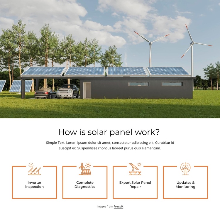 Solar panel factory Website Builder Software