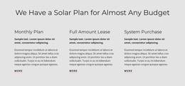 Solar Plan - Ecommerce Landing Page
