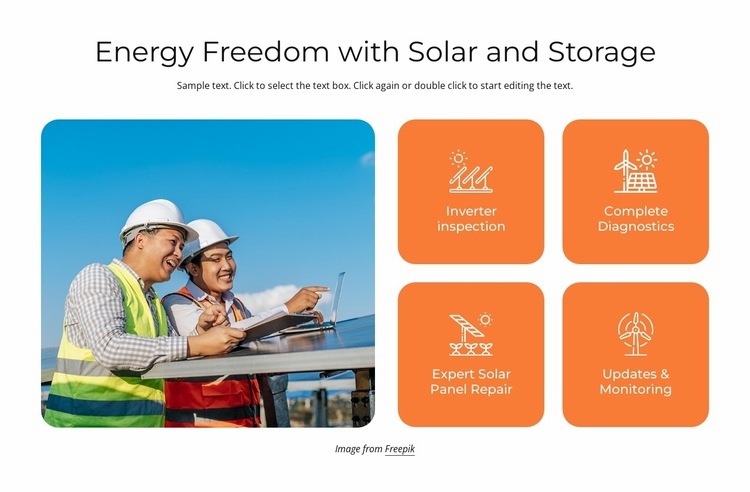 Energy freedom Homepage Design
