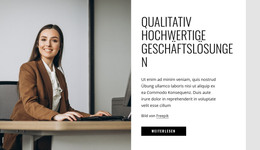 Qualitativ Hochwertige Geschäftslösungen - HTML-Seitenvorlage