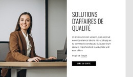 Modèle Web Réactif Pour Solutions D'Affaires De Qualité