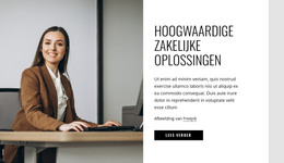 Hoogwaardige Zakelijke Oplossingen - HTML-Paginasjabloon