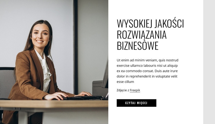 Wysokiej jakości rozwiązania biznesowe Wstęp