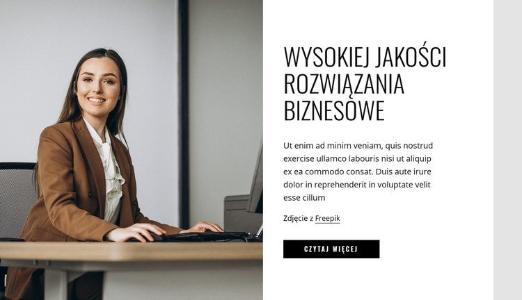 Wysokiej jakości rozwiązania biznesowe Szablon HTML