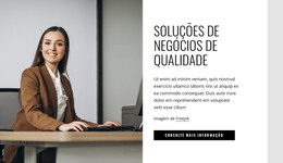 Soluções De Negócios De Qualidade - Modelo De Página HTML