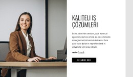 Kaliteli Iş Çözümleri Için Önyükleme HTML'Si