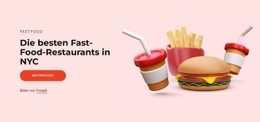 Die Besten Fast-Food-Restaurants – Gebrauchsfertige HTML5-Vorlage