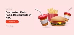 Site-Design Für Die Besten Fast-Food-Restaurants