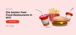 Die Besten Fast-Food-Restaurants - Anpassbare Professionelle Zielseite