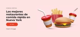 Diseño Del Sitio Para Los Mejores Restaurantes De Comida Rápida